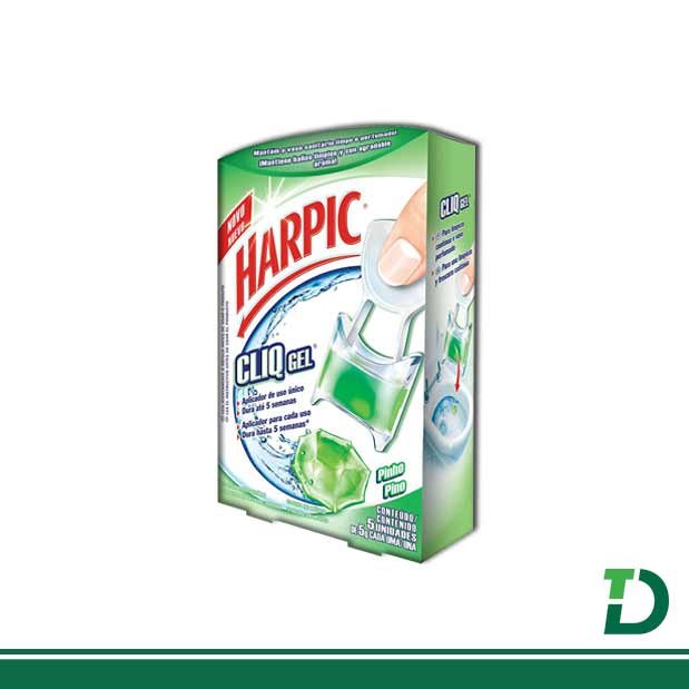 Cliq Gel Adesivo Harpic Pinho c/ 5 aplicadores
