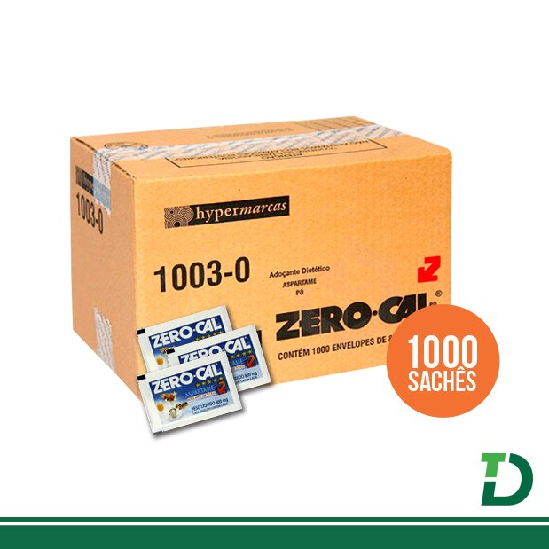Adoçante Cx. Zero-Cal Aspartame C/ 1.000 Saches