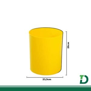 Cesto De lixo Sem Tampa 12 litros JSN Amarela