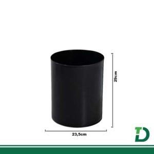 Cesto De lixo Sem Tampa 12 litros JSN Preto