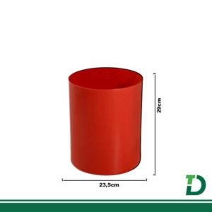Cesto De Lixo Sem Tampa 12 litros JSN Vermelho