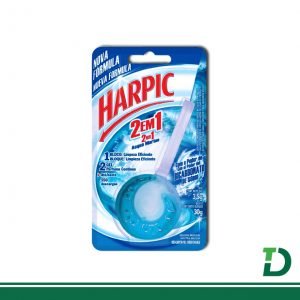 Pedra Sanitária Harpic Gel Aqua Marine c/ Suporte