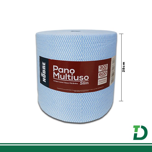 Pano Multiuso Nobre Slim 28cm x 300m Azul