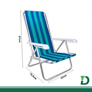 Cadeira de praia MOR alumínio 04 posições Ref: 2103