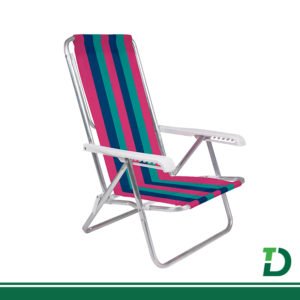 Cadeira de praia MOR alumínio 08 posições Ref: 2104