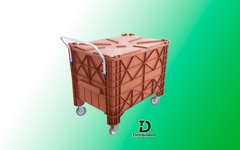 Caixa de 370 Litros completa c/ rodas anti risco JSN Ref: C370b