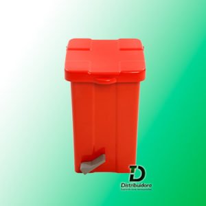 Cesto plástico quadrado com pedal 25 Litros JSN Ref: P25a