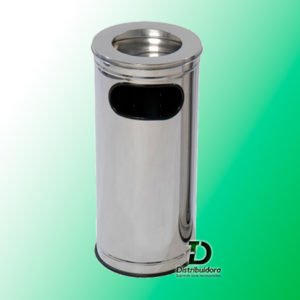 Cinzeiro Lixeira 30x70 com aro em aço inox JSN Ref: C18