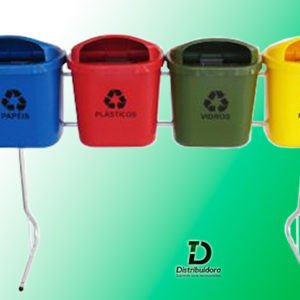 Conjunto para coleta seletiva com 4 cestos 40 Litros JSN Ref: ST1