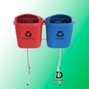 Conjunto para coleta seletiva com 2 cestos 40 Litros JSN Ref: ST12