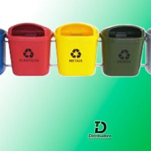 Conjunto para coleta seletiva com 5 cestos 40 Litros JSN Ref: ST5