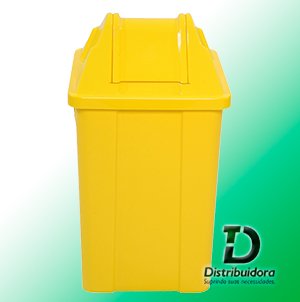 Cesto quadrado 100 Litros com tampa vai-vem JSN Ref: Q100 - Imagem 2