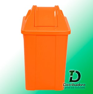 Cesto quadrado 100 Litros com tampa vai-vem JSN Ref: Q100 - Imagem 4