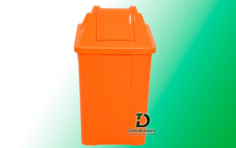 Cesto quadrado 100 Litros com tampa vai-vem JSN Ref: Q100