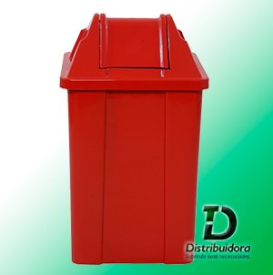 Cesto quadrado 100 Litros com tampa vai-vem JSN Ref: Q100 - Imagem 7