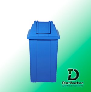 Cesto quadrado 25 Litros com tampa vai-vem JSN Ref: Q25a - Imagem 3