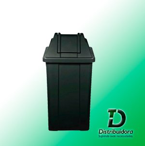 Cesto quadrado 25 Litros com tampa vai-vem JSN Ref: Q25 - Imagem 2