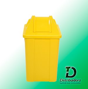 Cesto quadrado 60 Litros com tampa vai-vem JSN Ref: Q60 - Imagem 2