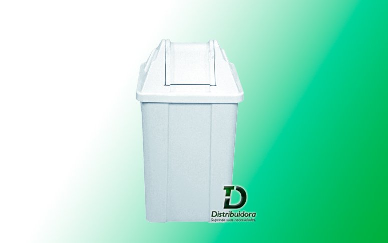 Cesto quadrado 60 Litros com tampa vai-vem JSN Ref: Q60