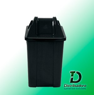 Cesto quadrado 60 Litros com tampa vai-vem JSN Ref: Q60 - Imagem 4