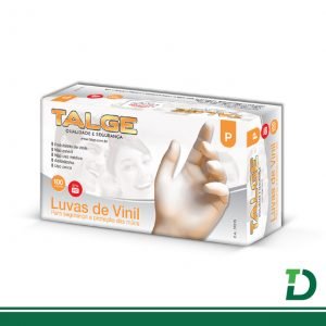 Luva vinil TALGE sem pó ( P ) c/ 100und