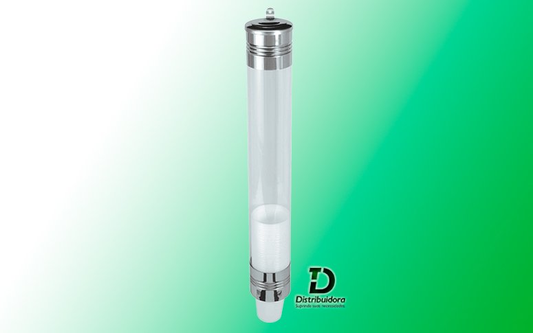 Suporte em Inox com tubo PVC p/ copo de água 180/200ml JSN Ref: A14