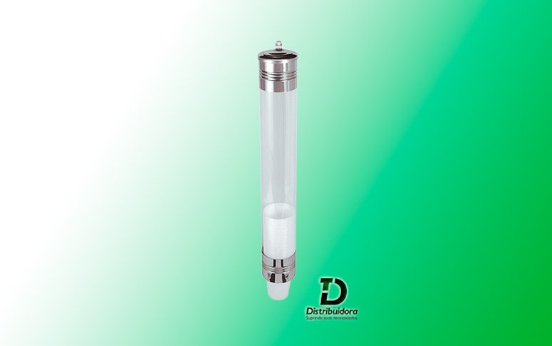 Suporte em Inox com tubo PVC p/ copo de café 50ml JSN Ref: A4