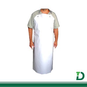 Avental  confeccionado em PVC com forro, silicone Branco