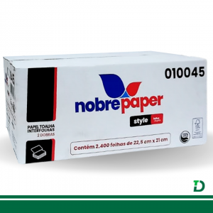 Interfolha Nobre Sryle 2D Branco Folha Dupla 100% Celulose Virgem
