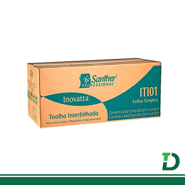 Interfolha Santher 2D Branco 100% Celulose Virgem - Imagem 2