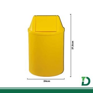 Cesto De Lixo Cem Tampa 12 litos JSN Amarelo