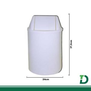 Cesto De Lixo Cem Tampa 12 litos JSN Branco