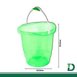 Balde BRASAMI Translucido Verde 12 Litros c/ alça plástica
