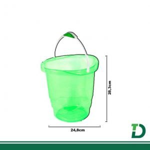 Balde BRASAMI Translucido Verde 8 Litros c/ alça plástica