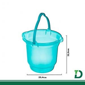 Balde SANREMO Translucido Azul 12 Litros c/ alça plástica