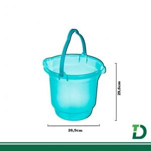 Balde SANREMO Translucido Azul 8,5 Litros c/ alça plástica