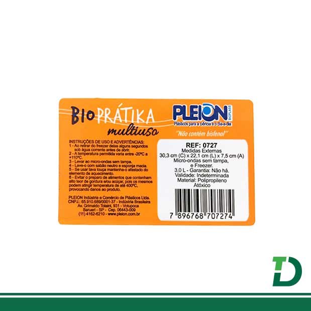 Bandeja PLAION Biopratíka 3,0lts Ref: 0727 - Imagem 2