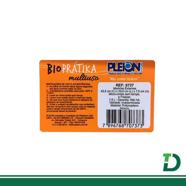 Bandeja PLAION Biopratíka 7,5lts Ref: 0737 - Imagem 2