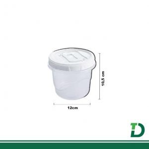 Pote de Plástico Redondo PLASÚTIL 720ml Rosca Ref: 2613
