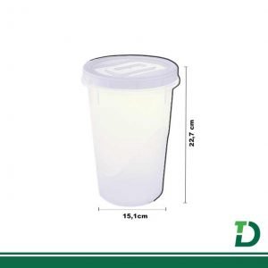 Pote de Plástico Redondo PLASÚTIL 2,6 litro Rosca Ref:  4648