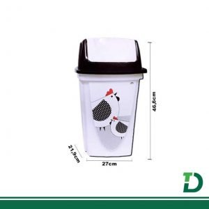 Lixeira Tampa Basculante PLASÚTIL de Plástico 14 Litros Ref: 4741