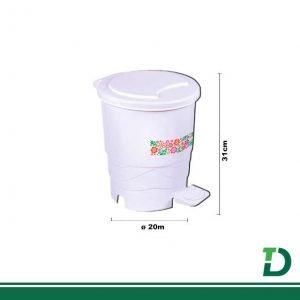 Lixeira com Pedal BRASAMI de Plástico 7 Litros Ref: 013