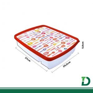 Porta talheres com Tampa Decorada PLASÚTIL de Plástico Ref: 5282