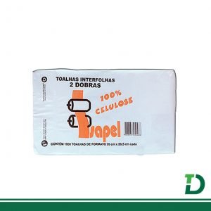 Interfolha Isapel 2D Branco 100% Celulose Virgem  c/ 1000 Folhas