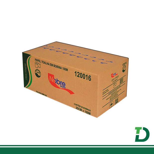 Interfolha Rolo Nobre Fitness 20cm x 100m 100% Celulose Virgem