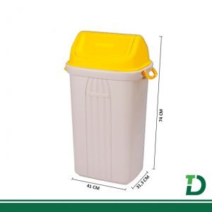 Lixeira Basculante Amarela SANREMO 60 Litros Ref: 284/03