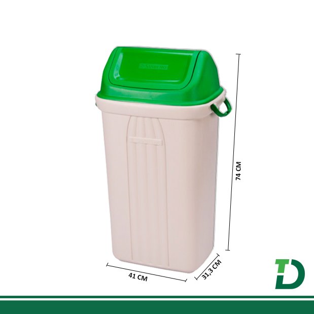 Lixeira Basculante Verde SANREMO 60 Litros Ref: 284/04