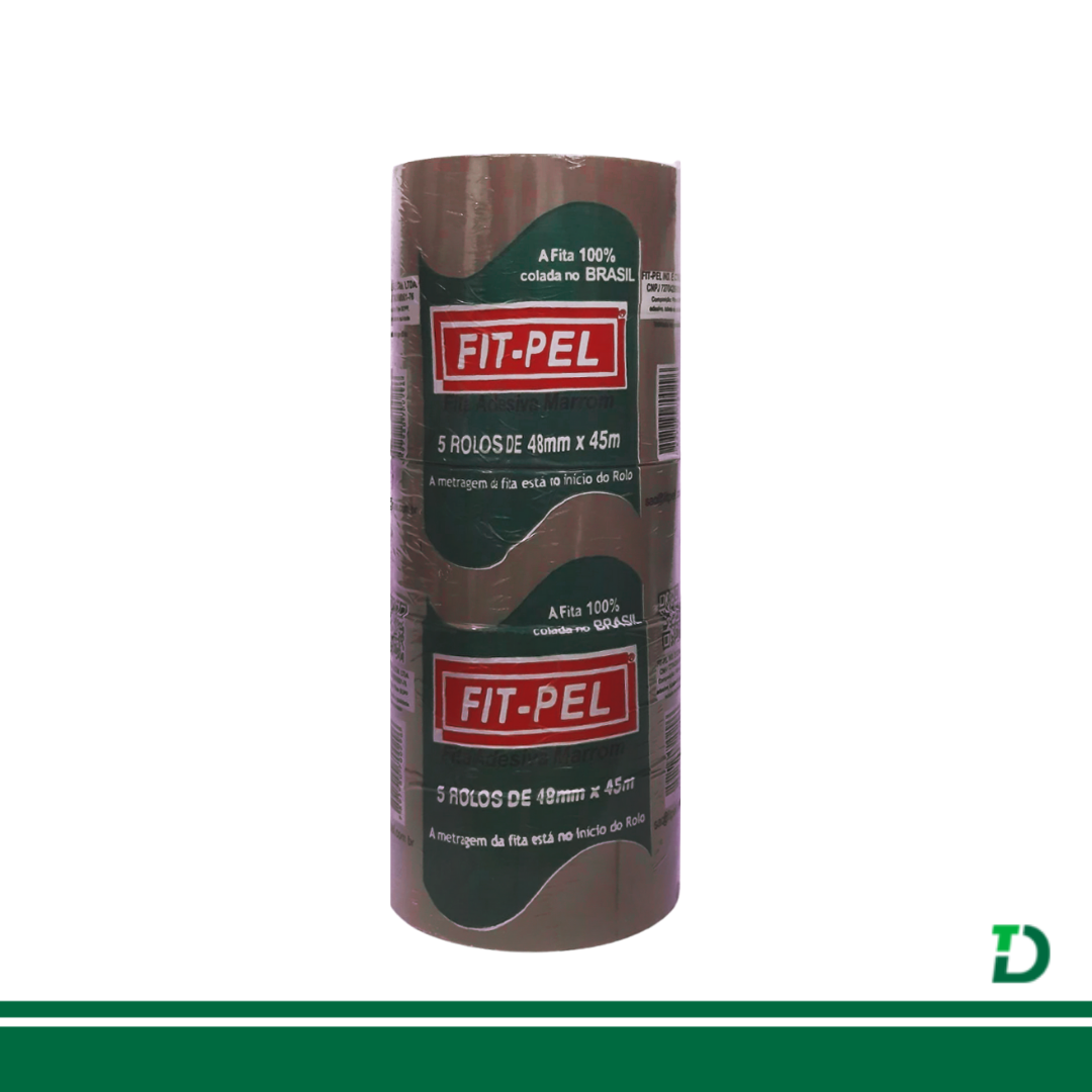 Fita Adesiva FIT-PEL Marrom 48mm x 45mts