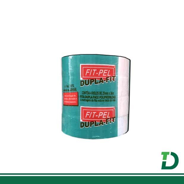 Fita Crepe Dulpa-Face Adesiva FIT-PEL 25mm x 50 Metros