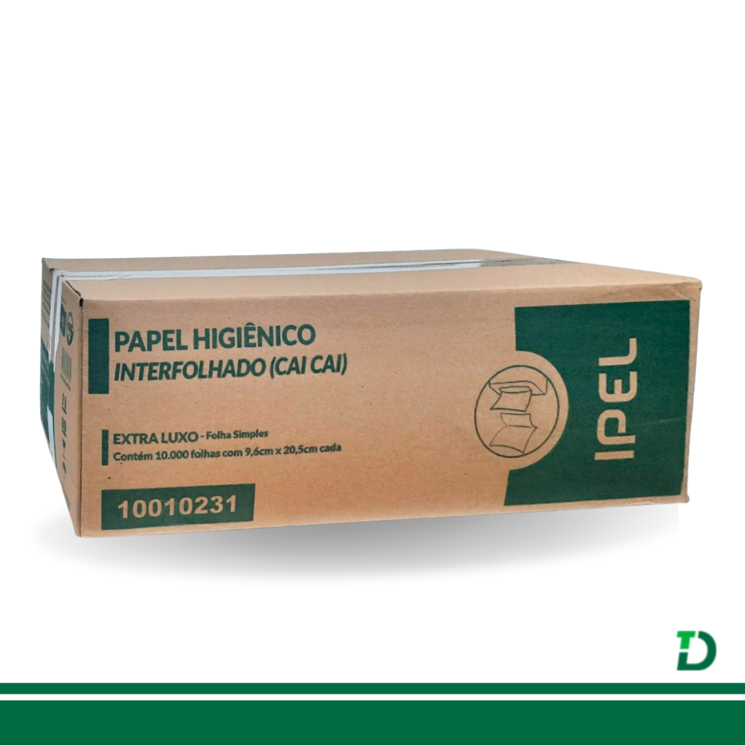 Papel higiênico Interfolhado Cai Cai Indaial Folha Simples 100% Ref: 10010231